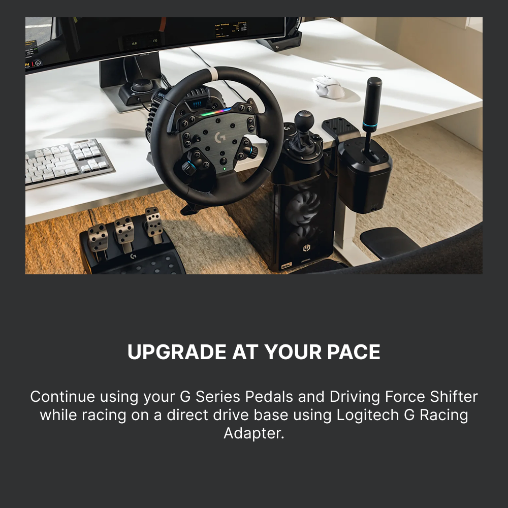 Logitech G RS50 System 8 Nm Direct Drive Base with Steering Wheel and Table Clamp